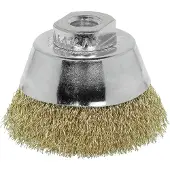 Lessmann Cepillo de limpieza , con cerdas de alambre de acero, estañado, 0,30 mm de diámetro, con un diámetro de cepillo de 60 mm