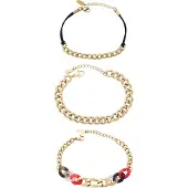 Faina Pulsera azul oscuro / oro / rojo / negro
