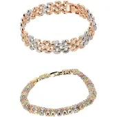 Faina Pulsera oro / oro rosa / plata
