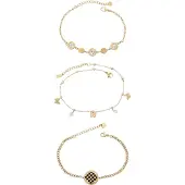 Faina Pulsera oro / negro / transparente
