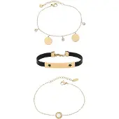 Faina Pulsera oro / negro / transparente