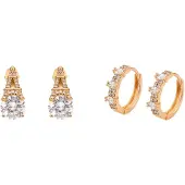 Faina Pendientes oro / transparente
