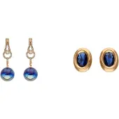 Faina Pendientes navy / oro / transparente