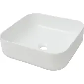 Syfax Lavabo cuadrado de cerámica blanco 39x39x13,5 cm