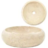 Syfax Lavabo de mármol crema 40x12 cm