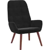 Syfax Sillón reclinable de terciopelo negro