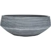 Syfax Lavabo sobre encimera redondo cerámica gris Φ41x14 cm