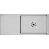 Syfax Fregadero de cocina hecho a mano de acero inoxidable