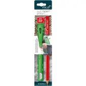 PICA 505/01 Pocket Bundle Zimmermannsbleistift 505/01 Bleistiftköcher-Set mit integriertem Spitzer rot, 1 Set