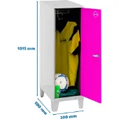 Simonlocker Montadas Taquilla Dism.single Mini+pies 1015x300x500 Mm