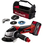 Einhell Amoladora angular inalámbrica Power X-Change TE-AG 18/115 Li (1 batería de 4,0 Ah)