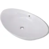 Syfax Lavabo ovalado y orificio desbordamiento cerámica 59x38,5 cm