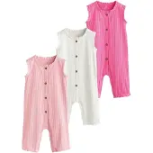 Next Pijama entero/body rosa / magenta / blanco