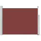 Syfax Toldo lateral retráctil de jardín marrón 117x514 cm