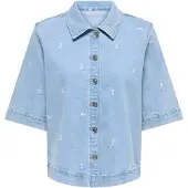 ONLY Blusa 'ONLBella' azul claro / blanco
