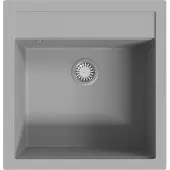 Syfax Fregadero de cocina de granito con un seno gris