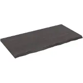 Syfax Encimera de baño madera tratada marrón oscuro 120x60x(2-4) cm