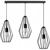 Light11 HOME Lámpara colgante Diamond LOFT, fabricada en alambre negro
