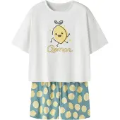 Name it Pijama marrón oscuro / amarillo / jade / blanco