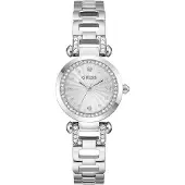 GUESS Reloj analógico 'Ginger' plata / blanco