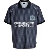 Jack & Jones Camiseta 'JCOBreeze Football' azul claro / negro / blanco