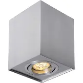 NCC-Licht Deckenleuchte Aufbauleuchte Downlight Eckig Aluminium silber GU10 Fassung schwenkbar