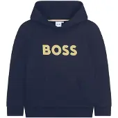 BOSS Sudadera 'Felpa cappuccio blu navy per bambino' azul