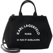Karl Lagerfeld Bolso de mano negro / blanco