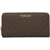 Michael Kors Cartera 'Portefeuille Continental Jet Set Slim Marron' marrón