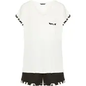 French Connection Pijama ecru / negro