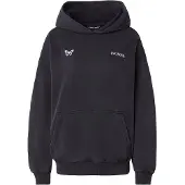 Pegador Sudadera 'Nivelles' negro moteado / blanco
