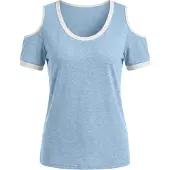Imily Bela Camiseta azul cielo