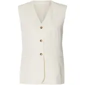 Selected Chaleco para traje crema