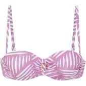LASCANA Top de bikini lila / blanco