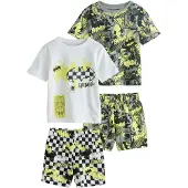 Next Pijama 'Batman' amarillo neón / oliva / negro / blanco