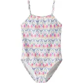 Name it Traje de baño 'NKFZizza' amarillo / lila / lila oscuro / blanco
