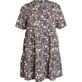 Zizzi Túnica 'VANNI' ecru / verde / lila / negro