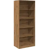 Syfax Armario de madera de ingeniería roble artesanal 80x50x200 cm