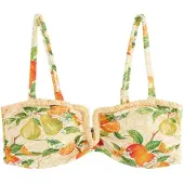 Ted Baker Top de bikini 'Fruit' amarillo / verde / naranja / blanco