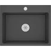 Syfax Fregadero hecho a mano de acero inoxidable negro