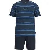 Tom Tailor Pijama corto azul / blanco