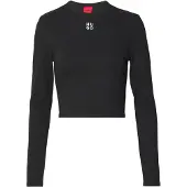 HUGO Camiseta 'Dafilomena_3' negro / blanco