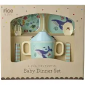 Rice Vajilla Blue Ocean Print-4 Pcs