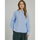 Norr Blusa 'No' azul / gris / offwhite