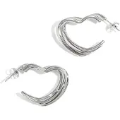 Cala Rose Pendientes 'WAVY HEART' oro