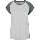 Urban Classics Camiseta gris claro / esmeralda