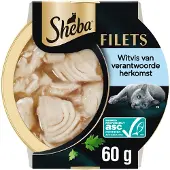 Sheba Fileets con Pescado Blanco Sostenible en Salsa