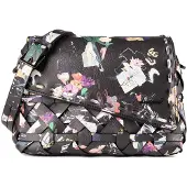 Desigual , Bolso pequeño trenzado floral, Mujer, Poliuretano, Negro, U
