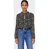 ONLY Blusa 'ONLDitsy' marrón claro / gris / negro