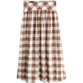 Next Falda 'Gingham' crema / marrón / umbra